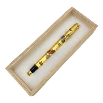 Modern Maki-e Gold Ballpoint Fan Mint JAPAN