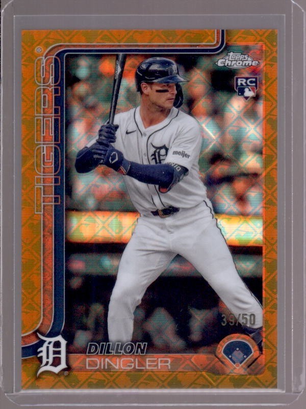 DILLON DINGLER 2025 Topps Chrome Logofractor #274 Gold Refractor Rookie RC #/50