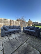 Grey 2 And 3 Seater Sofas Set. Delivery Available. Excellent Condition