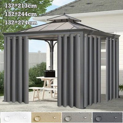 Vorhang Blickdicht Gardinen Outdoor Thermogardine mit Ösen UV Schutz 132x274cm