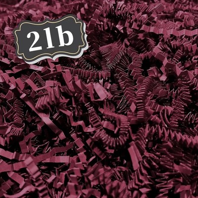 2 LB Burgundy Crinkle Cut Paper Shred Filler Great for  Wrapping, Basket