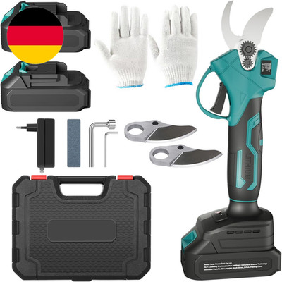 Akku Astschere Geevorks 20V Elektrische Gartenscheremit Tragetasche, 2×2.0 Ah Ak