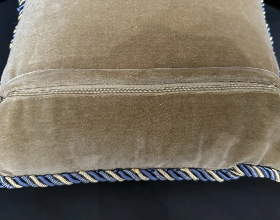 123 Creations Chinoiserie Needlepoint Throw Accent Pillow ~13x12.5" Oriental - Image 4 of 4