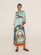 2025 New Fashion Silk Satin Ocean Lobster Women's Dress