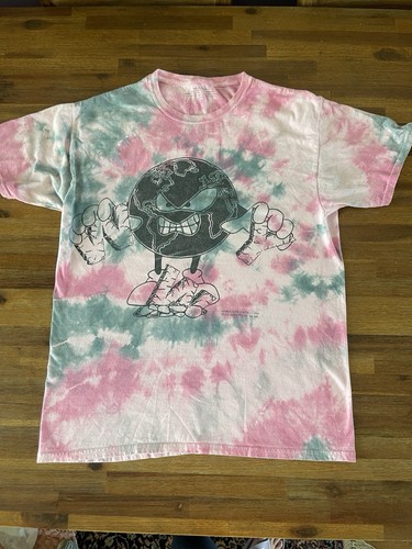 WWY World Wide Youth Atlas T-Shirt Size LARGE Tie Dye 100,000 Pink & Gray - Picture 14 of 14