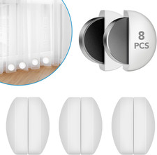 8 Pcs Shower Curtain Weights, Silicone Wrapped Heavy Duty Shower Curtain Magnets