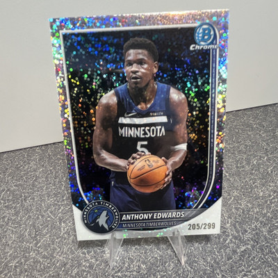 Topps 2025 Bowman Chrome Anthony Edwards BCV-103 Mini Diamonds Refractor /299