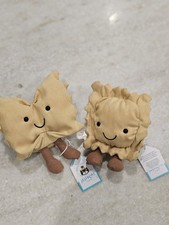 AUTHENTIC‼️ Jellycat Duo: Amuseables Ravioli&Farfalle Pasta Food-New With Tags!