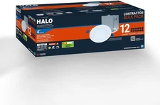 HALO HLBE 4" Ultra-Thin Downlight 3000K Fixed CCT LED Recessed Light 12pc
