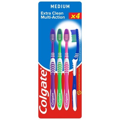 Colgate Multi Action 1 unité (Lot de 1), Weiß mit Blauen Borsten 