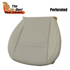 Perforated Driver Leather Bottom Seat Cover For 2015-2019 Subaru Outback - TAN