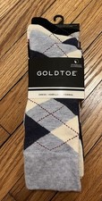 Gold Toe Men's Dress Crew Formal Socks Comfort Top 3pairs Size 6-12.5 NWT