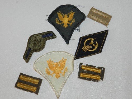 VINTAGE ARMY SPECIALIST USED PATCH LOT EAGLE INSIGNIA MILITARY - Afbeelding 2 van 2