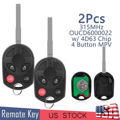 2 4-Button Keyless Entry Remote Car Key Fob for Ford Transit 150 250 350 Connect
