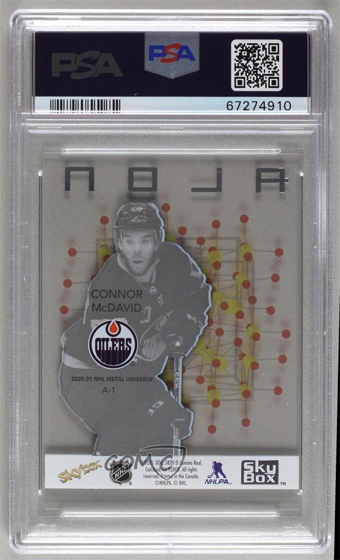 2020-21 Skybox Metal Universe ALON Connor McDavid #A-1 PSA 9 MINT view 2