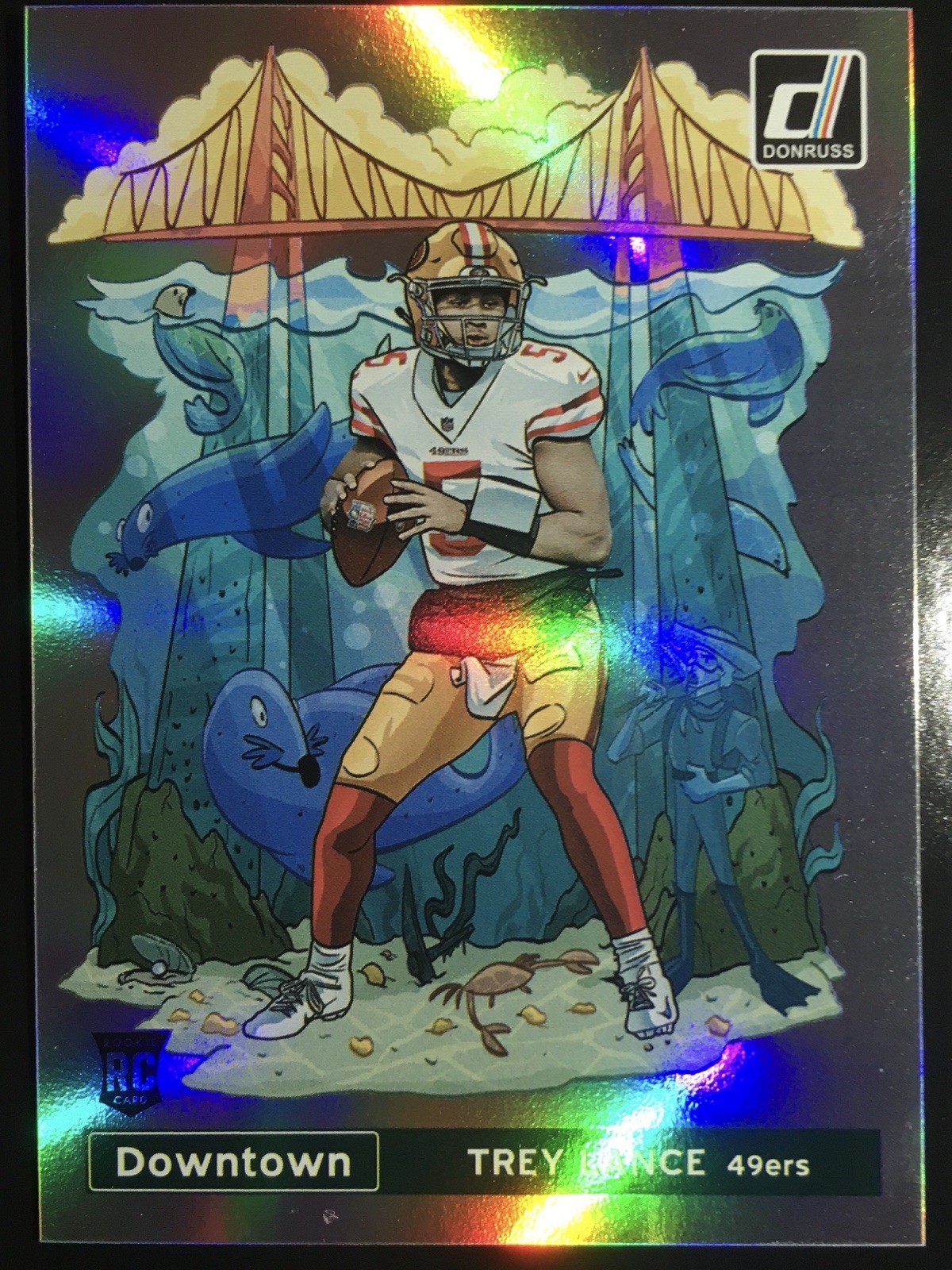 2021 Panini Donruss Trey Lance Downtown SSP Rookie RC #DT-35 49ers