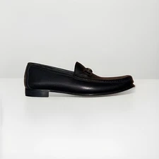 Allen Edmonds VINCI Black Leather Moc Toe Slip On Horsebit Loafers Mens Size 9 D