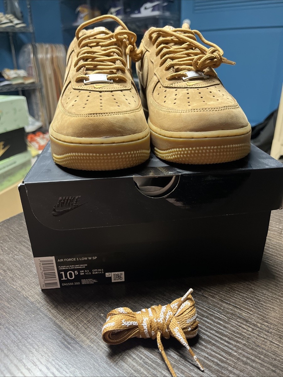 Nike Air Force 1 Low Supreme Flax Wheat 195244309047| eBay