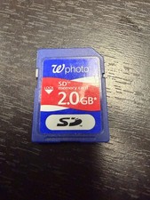 W Photo SD Memory Card 2 GB 3DS Wii Very Good 8E