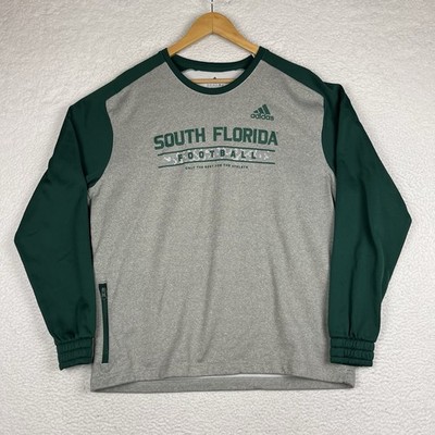 South Florida Football USF Bulls Adidas Sweatshirt Mens XL Grey Team Issued Crew
