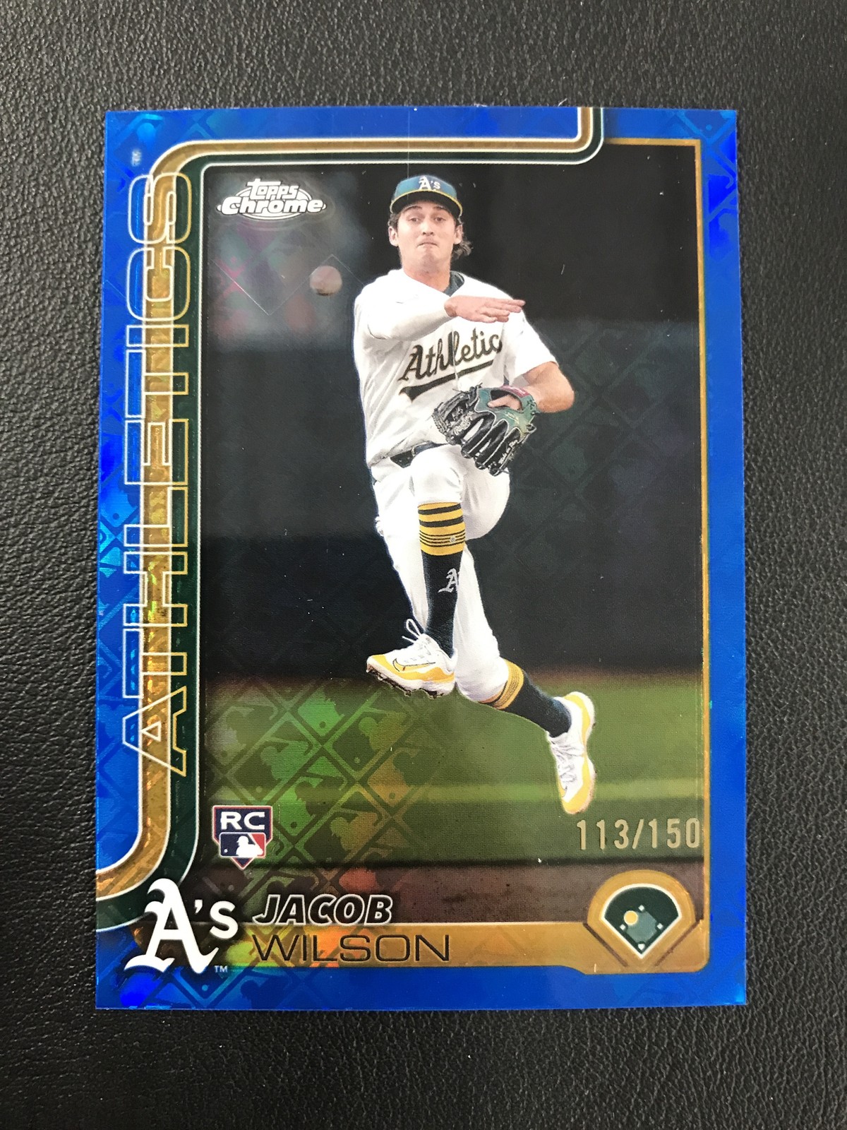 2025 Topps Chrome Logofractor Edition #96 Jacob Wilson Blue Refractor /150