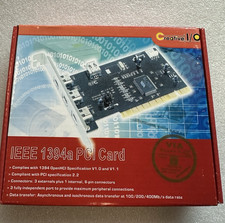 PCI FireWire 400 Card IEEE 1394a 3-Port Controller for Desktop PC