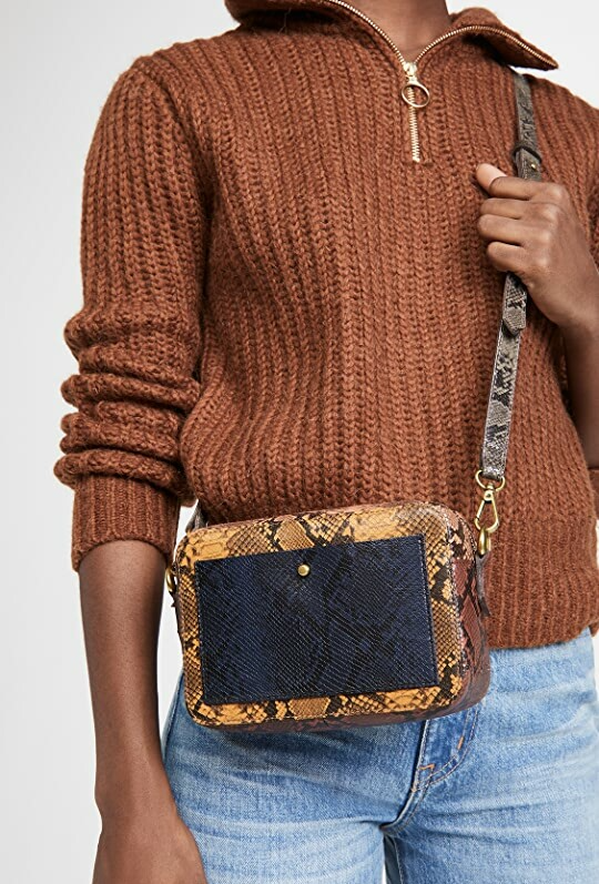 NWT Madewell Colorblock The Transport Leather Camera Bag