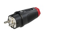 Pce 0511-Sr Taurus2 Gummistecker Nat IP54 (Schwarz/Rot) Schraubklemme 16 A Neu