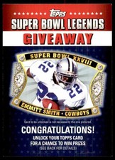 2011 Topps Super Bowl Legends Giveaway Emmitt Smith #SBLG5