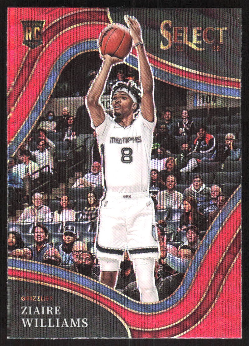 1214G 2021-22 Panini Select #285 Ziaire Williams Red Wave Prizms