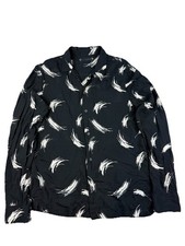 ALLSAINTS Stroke Print Long Sleeve Button Up Shirt Casual Mens Small