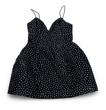 NWT Fashion Nova Giselle Gem Embellished Black Mini Dress Size Large NovaLuxe