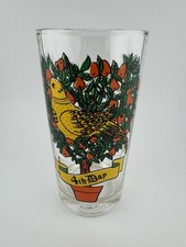 Vintage 4th Day of Christmas Indiana Glass Tumbler 5 1/2 Inches Tall 12 Oz