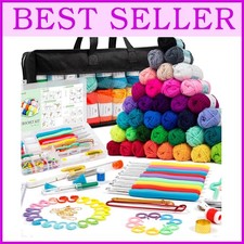 113 Piece Crochet Kit with 40 Colors Yarn Set