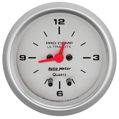 Autometer 4485 Gauge Clock 2 5/8'' 12Hr Analog Ultra-Lite