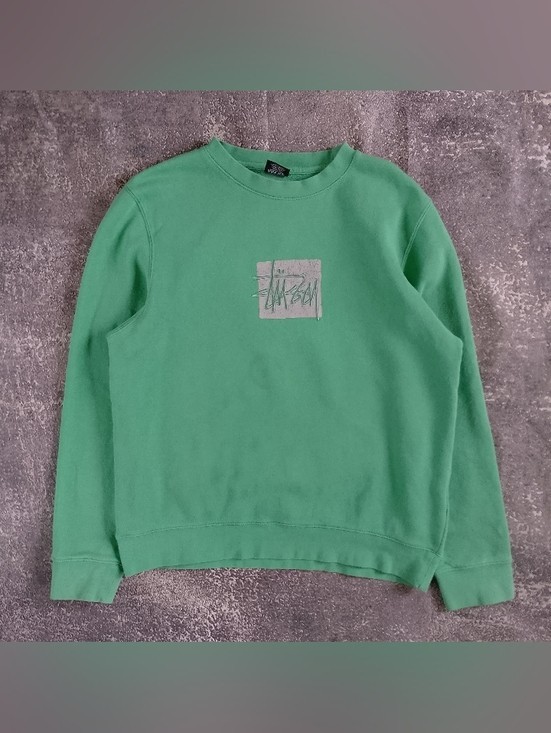 Stussy Men's Green Crewneck Sweatshirt UNISEX image 2