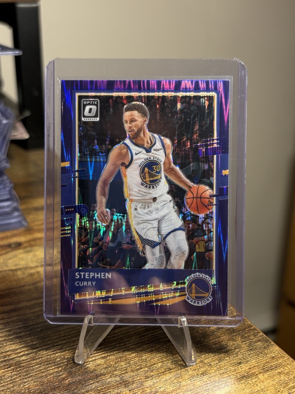 2020-21 Donruss Optic Stephen Curry Purple Shock #17 Warriors