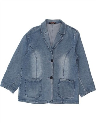 VINTAGE Mädchen Jeansjacke 11-12 Jahre 3XL blau Baumwolle CA11