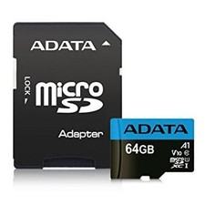 Adata 64Gb Premier Micro Sdxc Card With Sd Adapter Uhs-I Class 10 With A1 A