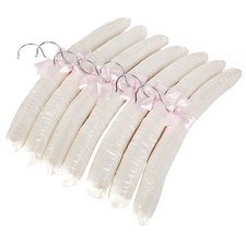 15" Luxurious Satin Padded Hangers with Anti-Rust Hook, for Dresses, Bridal, ...