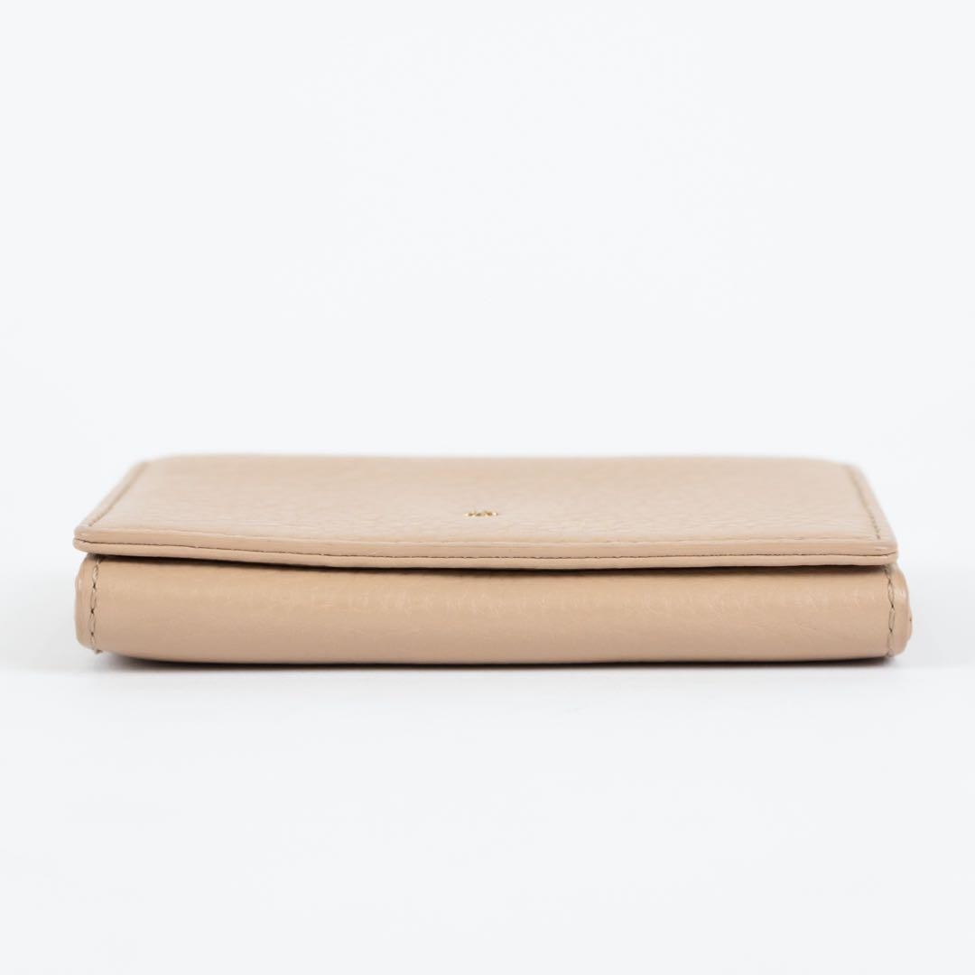 Kate Spade Bi-fold Wallet in Embossed Grained Leather, Beige thumbnail 5