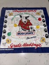 Vintage Budweiser 1980s Spuds MacKenzie Bandana Bud Light Beer 20 1/2 X 21 USA