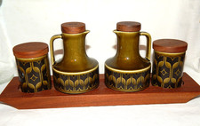 Menage HORNSEA England 1972 HEIRLOOM  4 Teile in Holzgestell