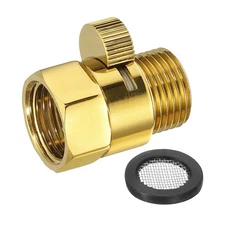 Water Flow Control Valve G1/2" Shower Head Brass Water Pressure Regulator Gold