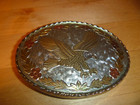 Vintage Belt Buckle M Eagle USA Western Floral Oval-shaped Belt Buckle — photo 4