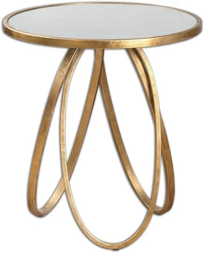 Stylish Gold Montrez Accent Table by  - Perfect for Any Space - Picture 1 of 8