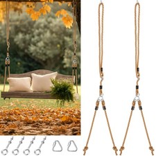2 Pack Porch Swing Rope Kit Swing Bed Straps Holds 800 lbs Adjustable Polypro...