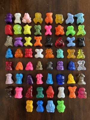 100% Complete Set of 1996 Gogos Crazy Bones w/ Ice Short Neck