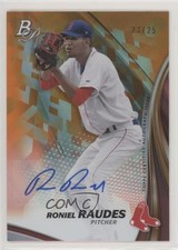 2017 Bowman Platinum Top Prospects Orange 23/25 Roniel Raudes #TPA-RRA Auto 0m8