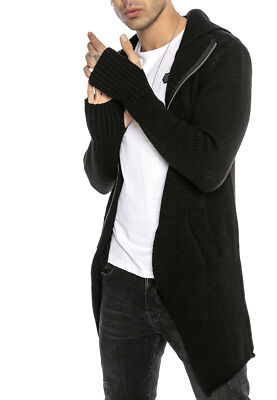 Redbridge Herren Strickjacke Cardigan Pullover Hoodie Long